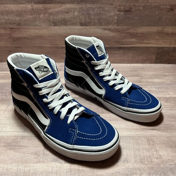 Vans SK8-Hi Blue & Black High-Top Sneakers - Picture 1 of 9